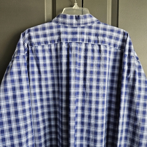Ralph Lauren Mens Button Down Navy Plaid Shirt Sz 3XLT - Picture 4 of 11